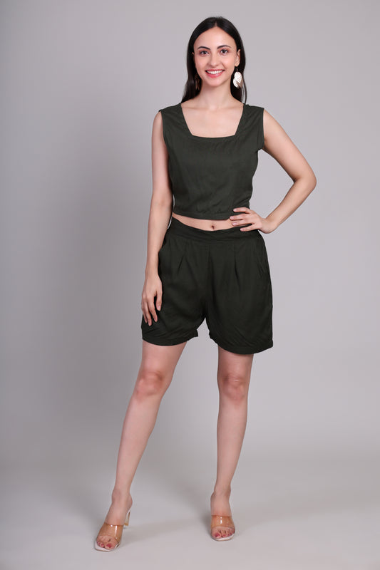Moss drift Shorts set