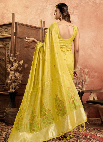 Pure Cotton Spun Floral Jamdani Weaving