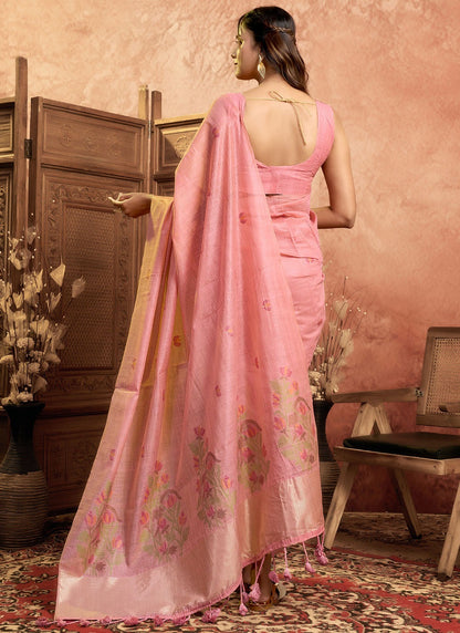 Pure Cotton Spun Floral Jamdani Weaving