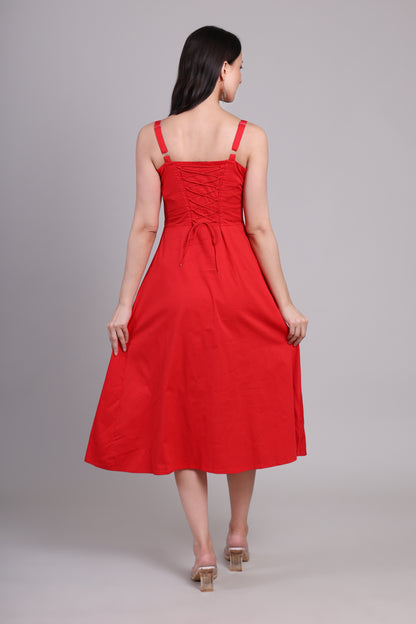 Strawberry swing red corset dress