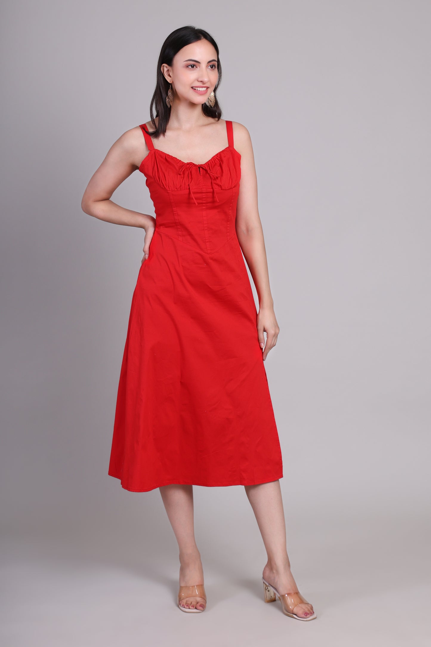 Strawberry swing red corset dress