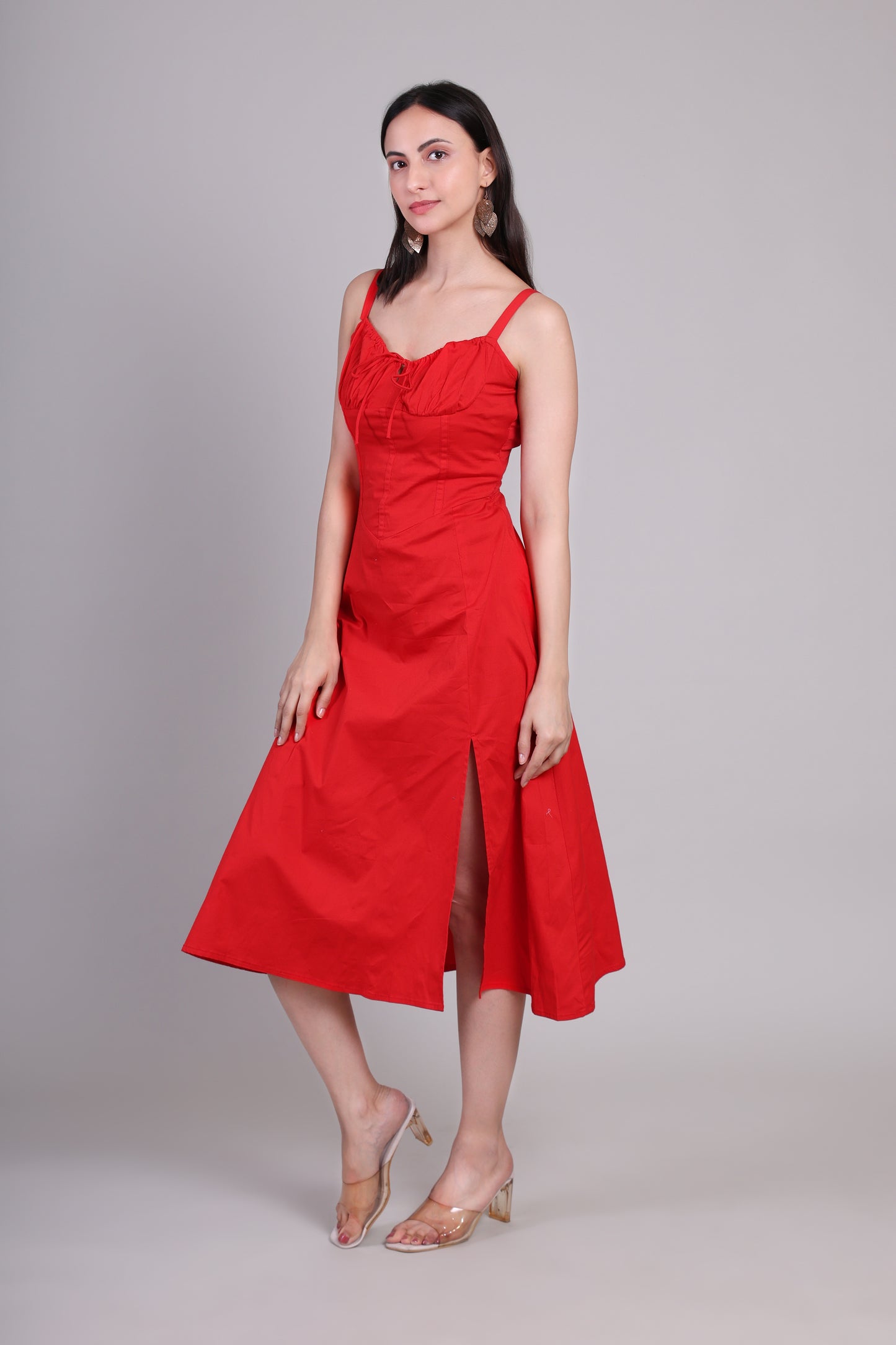 Strawberry swing red corset dress