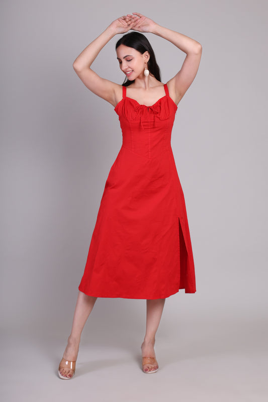 Strawberry swing red corset dress