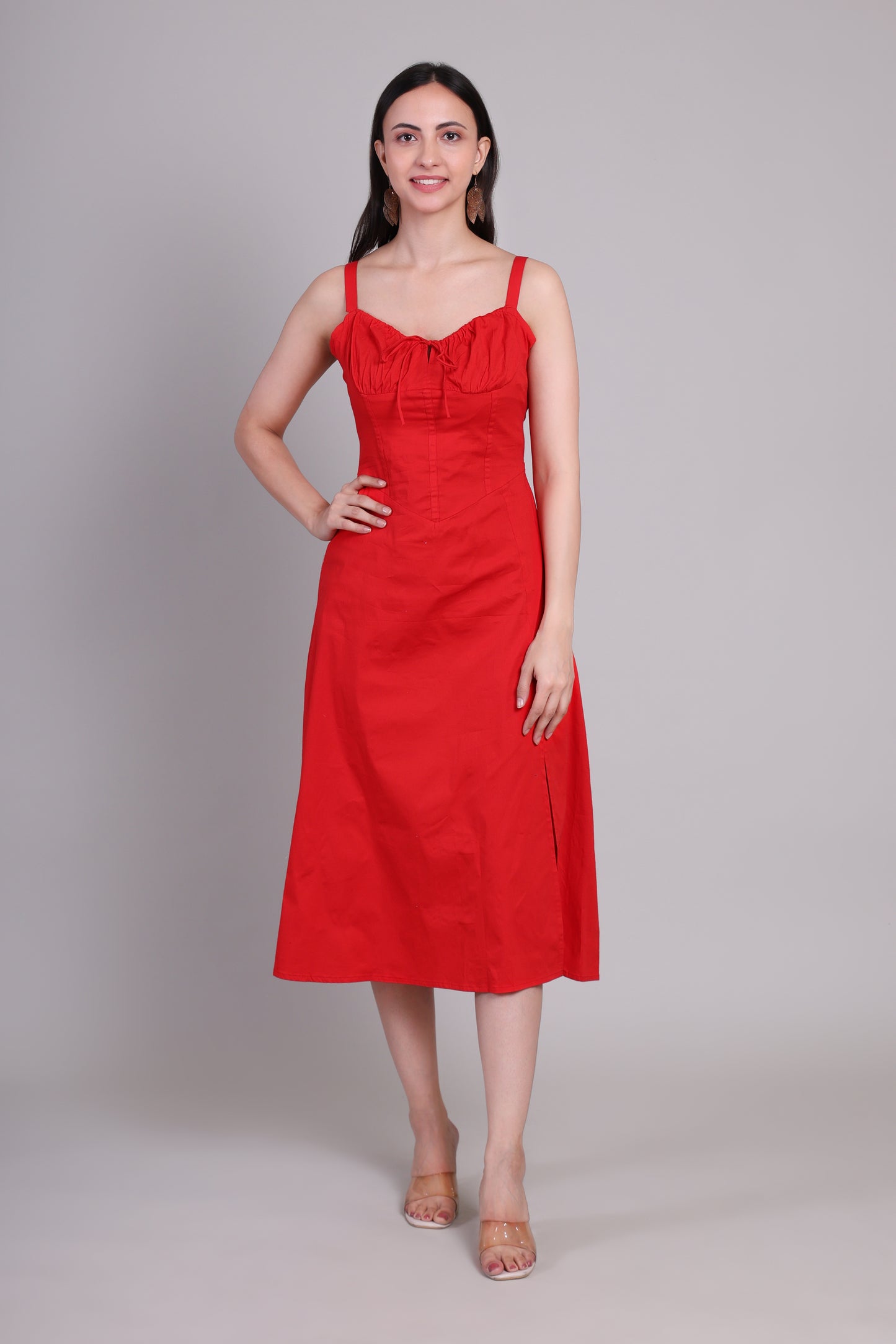 Strawberry swing red corset dress