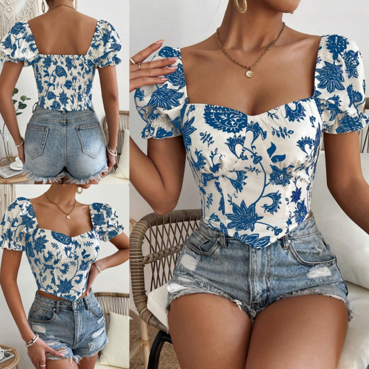 Aegean Breeze Crop Top