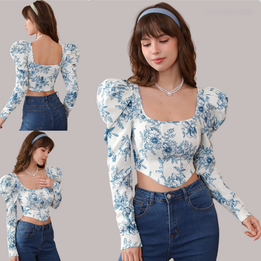 Blue Horizon Corset Top