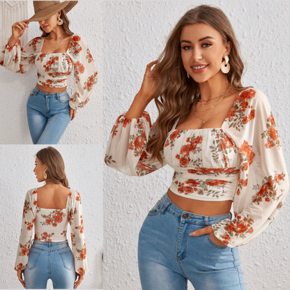 Citrus Blossom Georgette Top