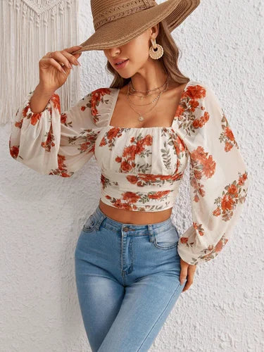 Citrus Blossom Georgette Top