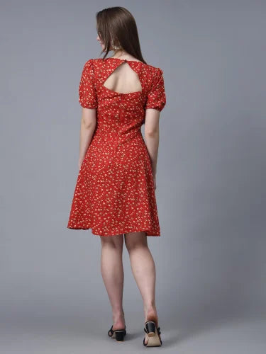 Crimson Bloom Dress