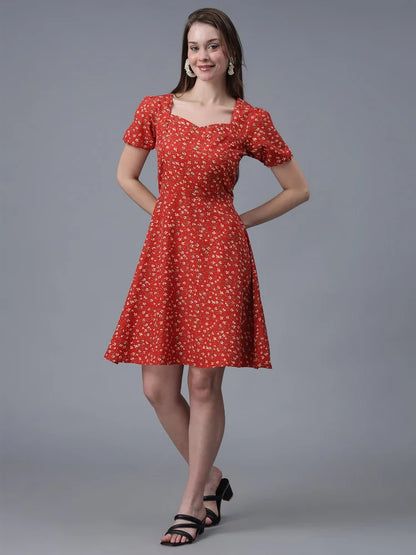 Crimson Bloom Dress