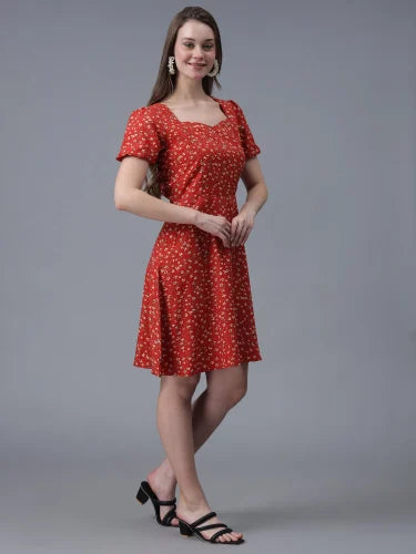 Crimson Bloom Dress