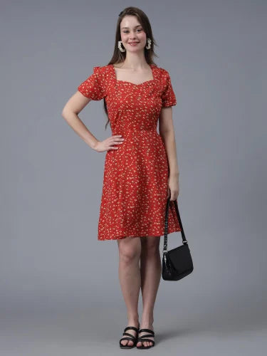 Crimson Bloom Dress