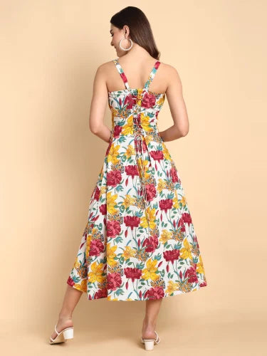 Petal Breeze Midi Dress