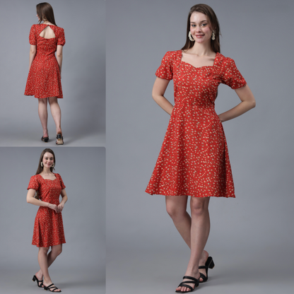 Crimson Bloom Dress