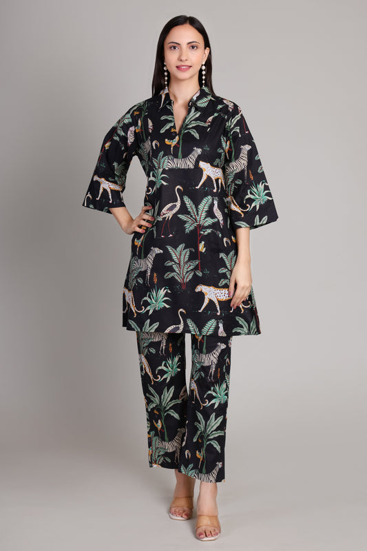 Ebon Jardin cotton night suit