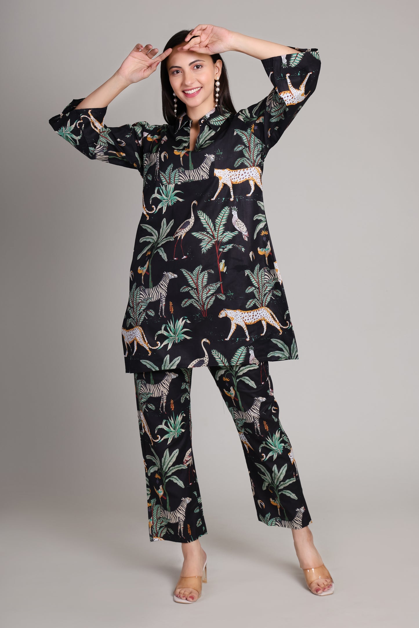 Ebon Jardin cotton night suit
