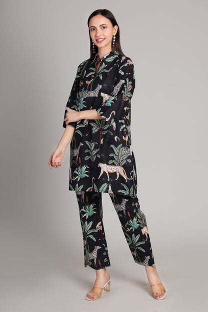 Ebon Jardin cotton night suit
