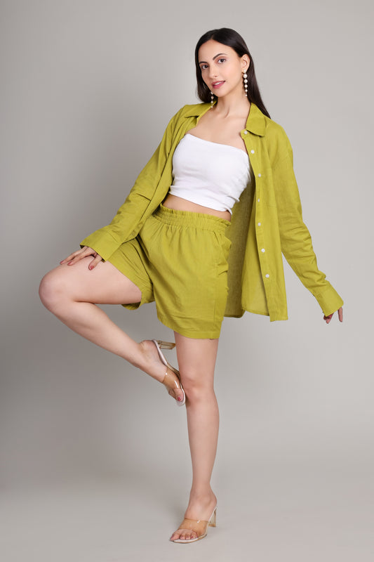 Lime Linen Co-ord set