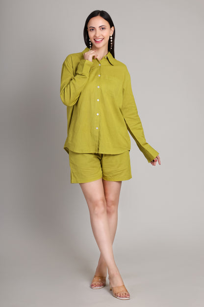 Lime Linen Co-ord set