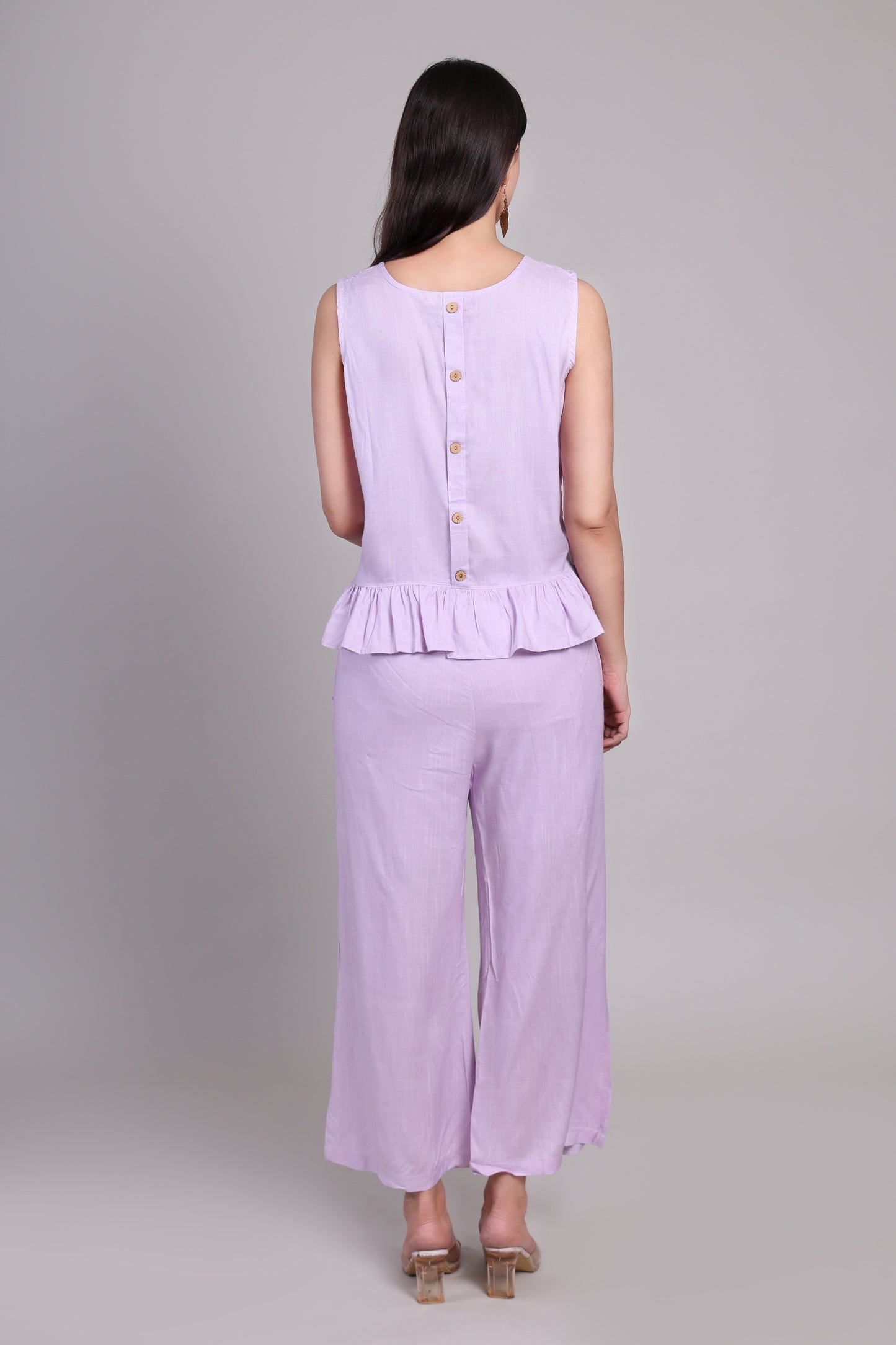 Lilac ease Linen Co-ord set