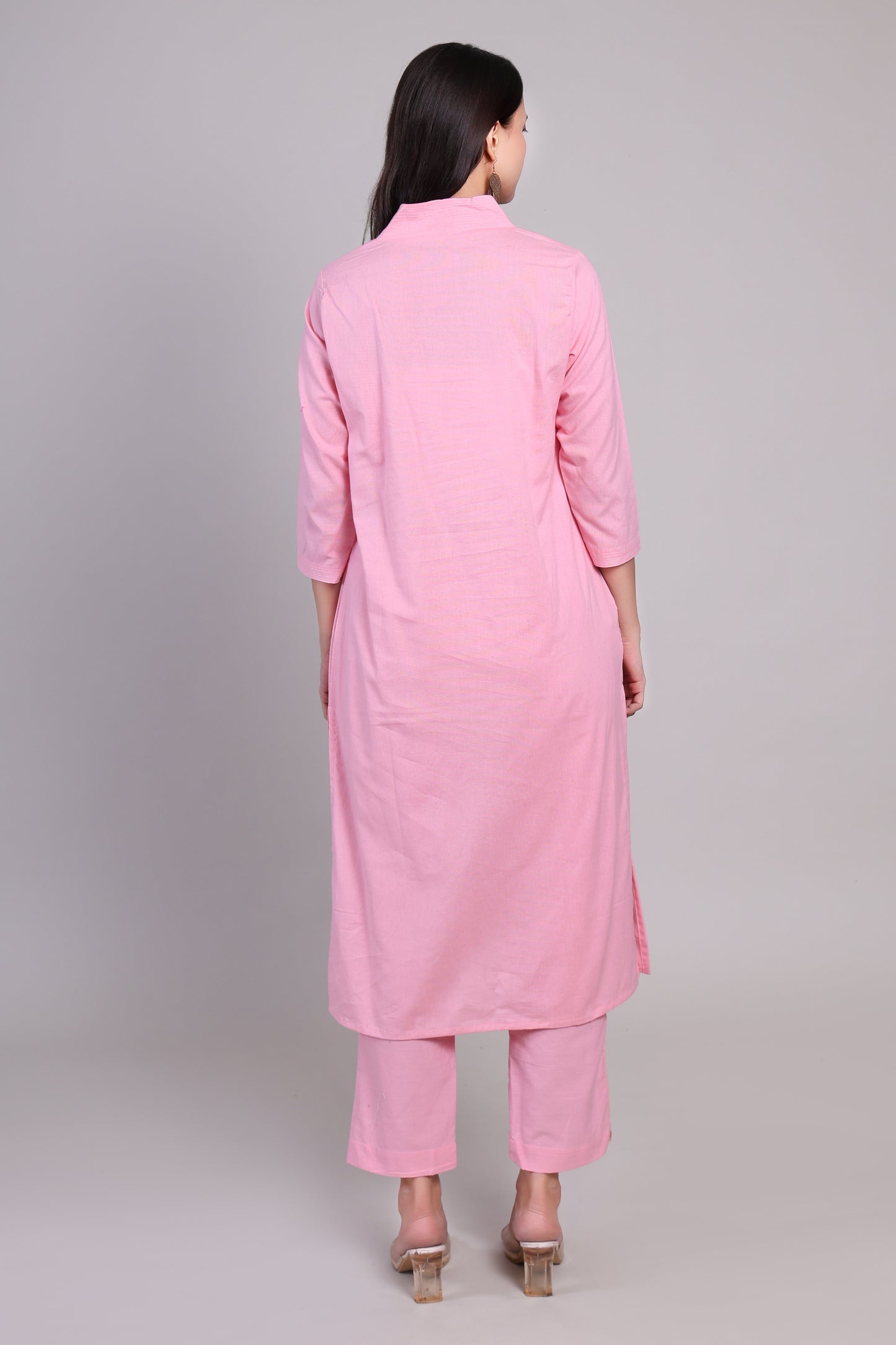 Sage calm kurta set-Pink
