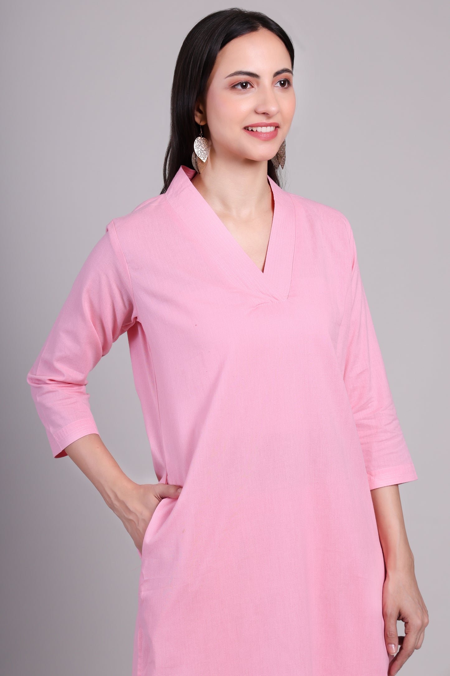 Sage calm kurta set-Pink