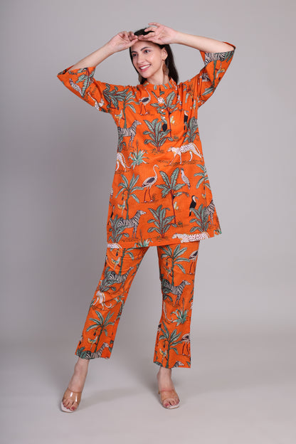 Jungle Flare Citrus night suit