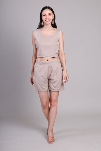 Clay calm Shorts set