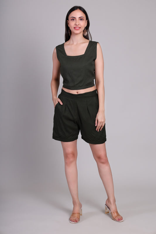 Moss drift Shorts set