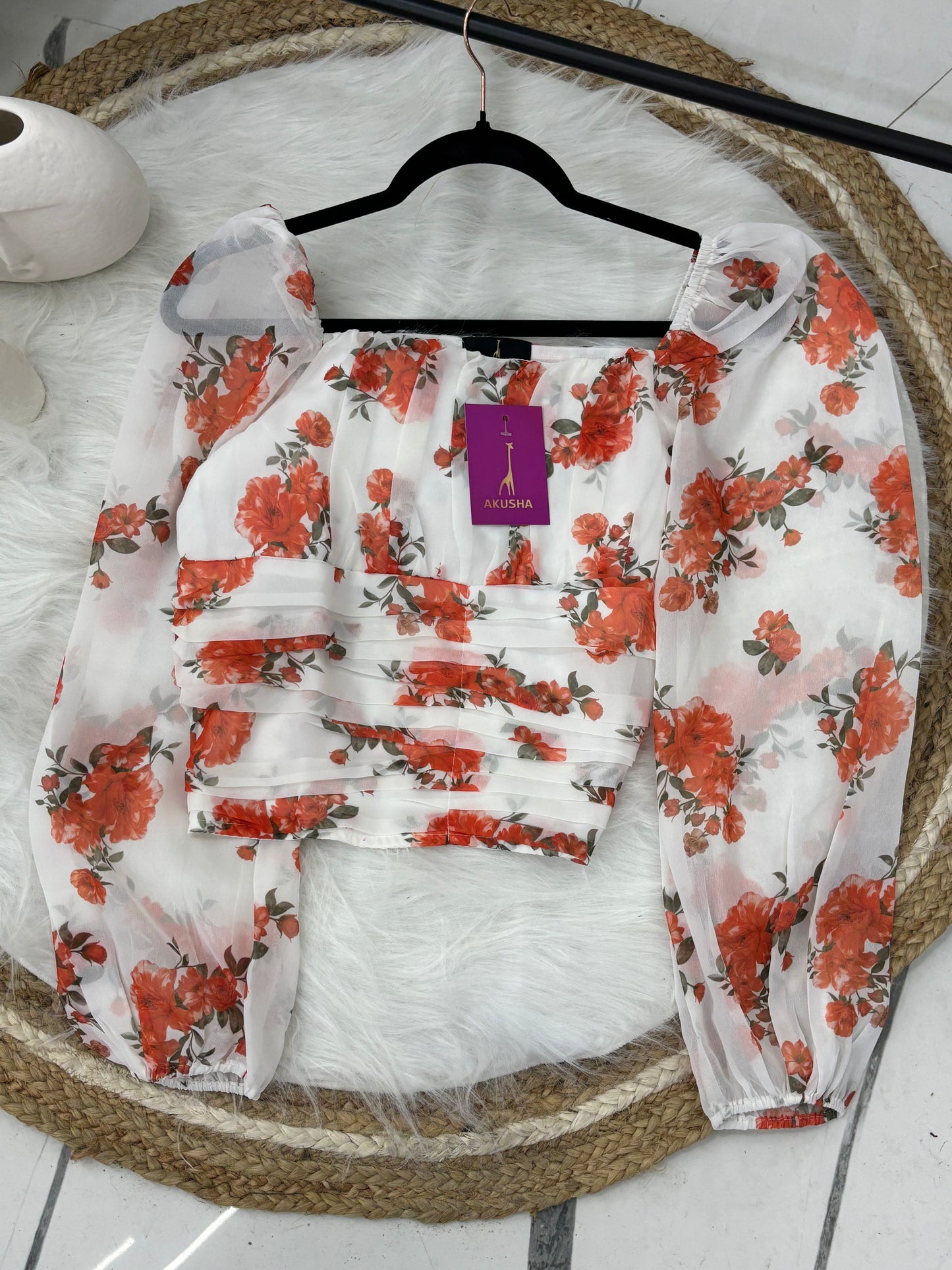 Citrus Blossom Georgette Top
