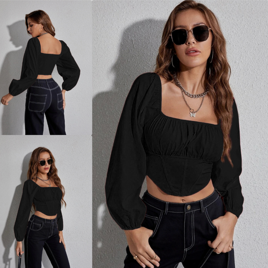 Midnight Sculpt Corset Top