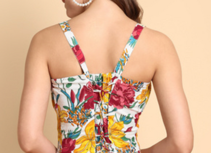Petal Breeze Midi Dress