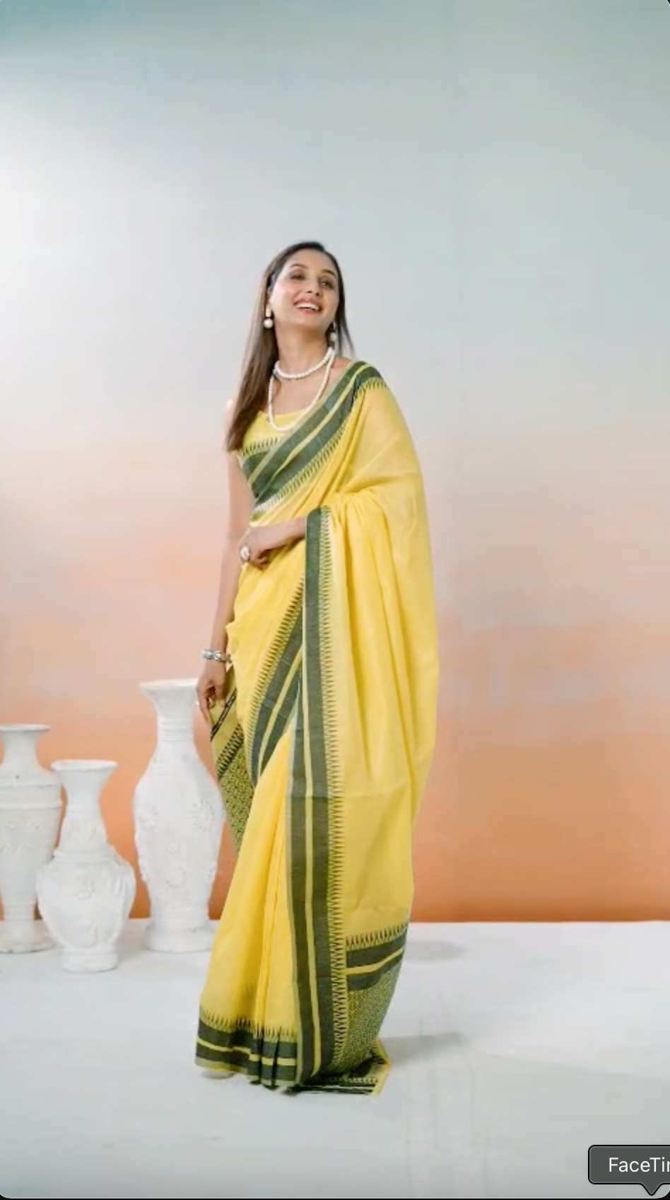 TempleWeave Pure Spun Cotton Saree