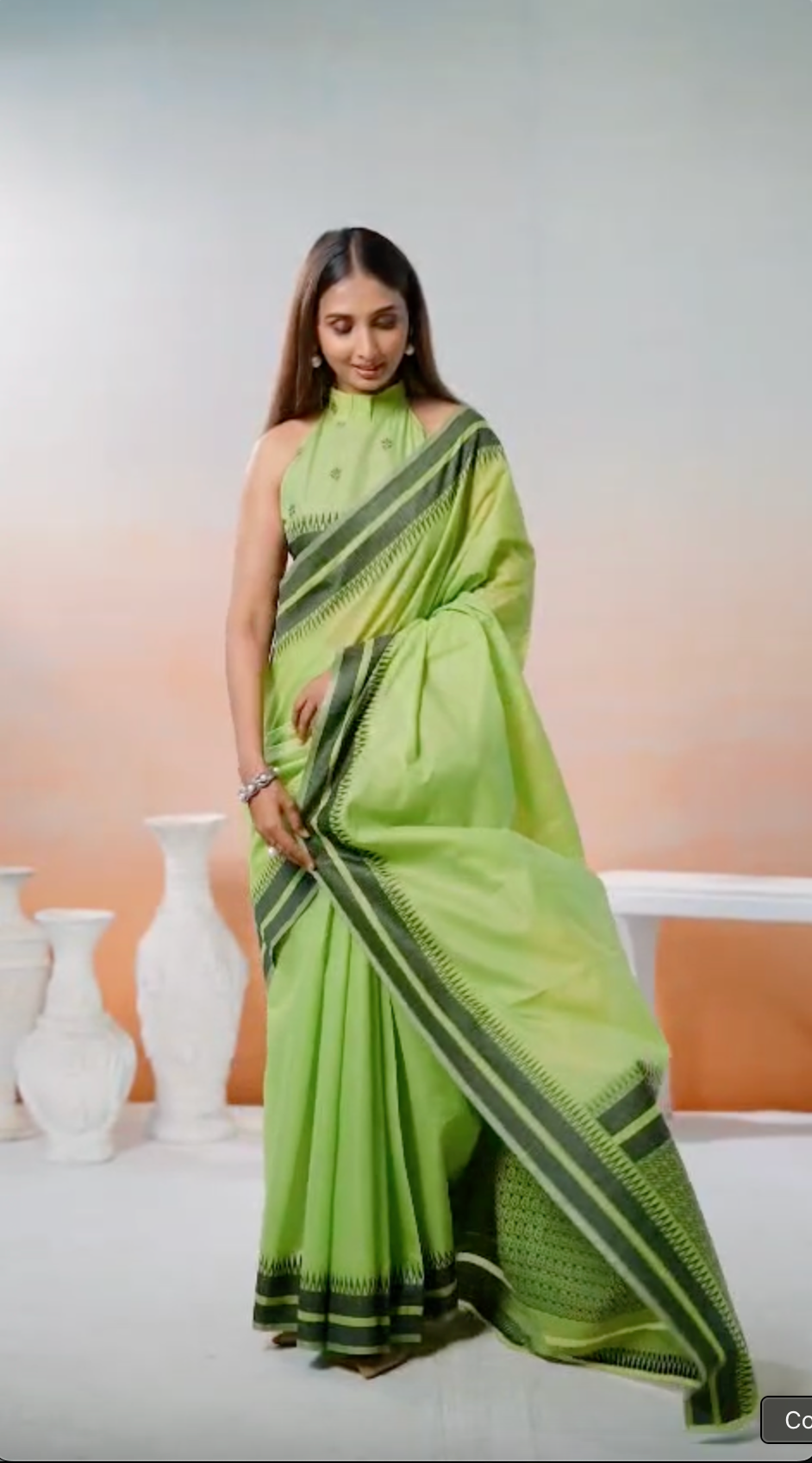 TempleWeave Pure Spun Cotton Saree