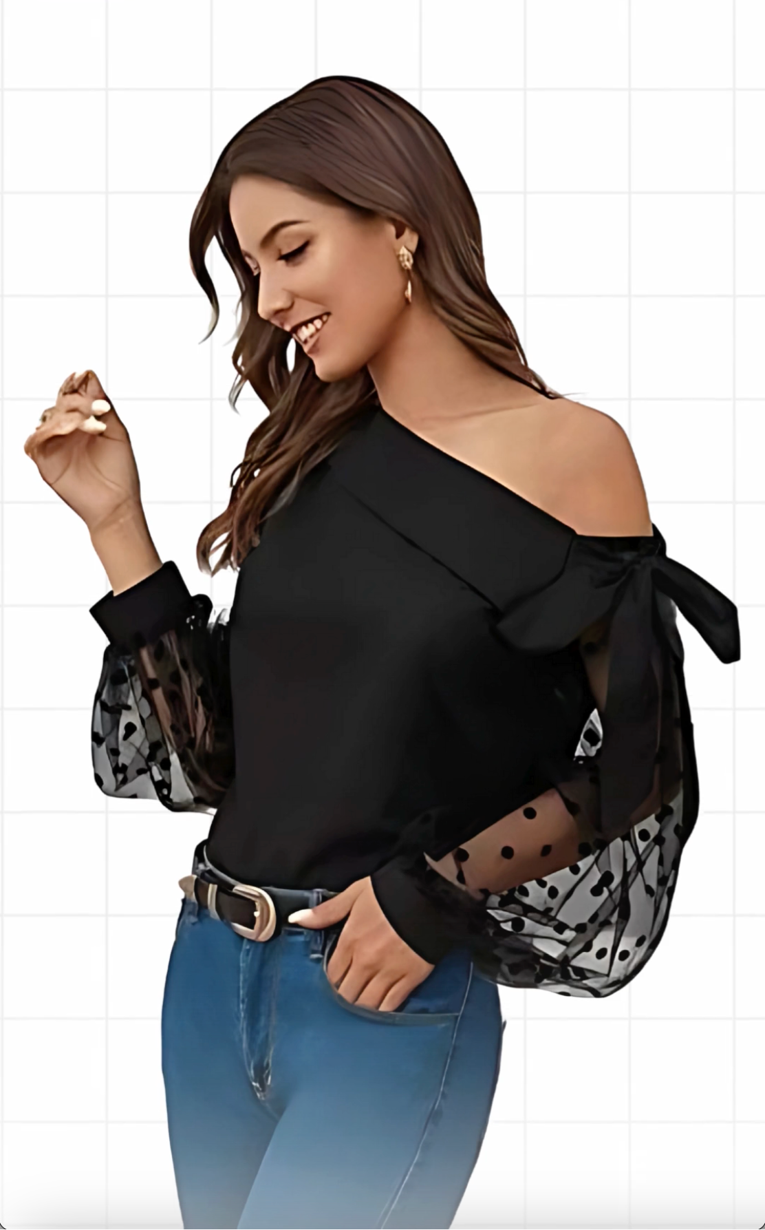stylish black one shoulder top for women casual and party wear