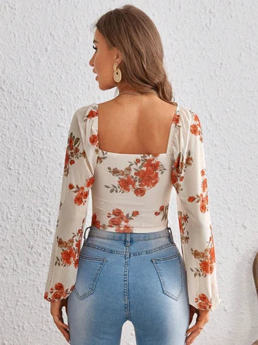 Citrus Blossom Georgette Top
