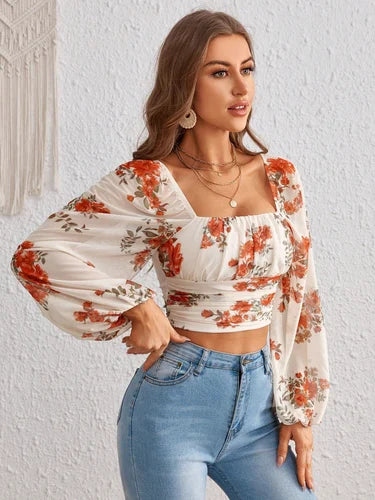 Citrus Blossom Georgette Top